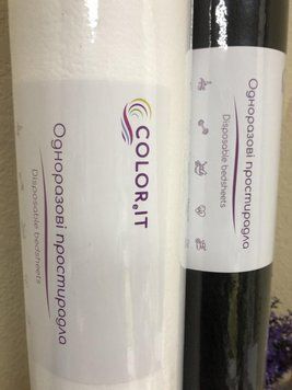 Простирадло одноразове в рулоні ТМ COLOReIT, чорний, 0,8мх100м 1579965167 фото