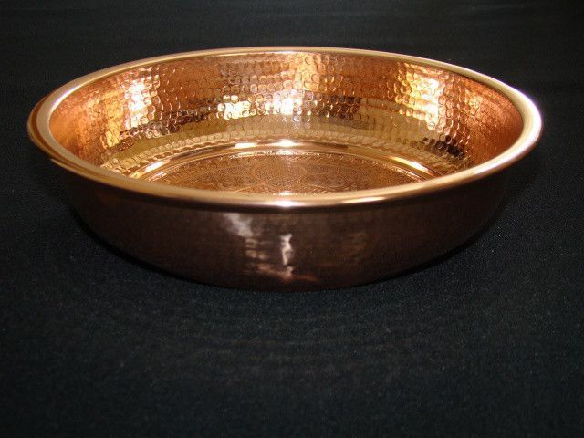 Чаша (таз, миска) для хамама, мідна, 21х5см 25006 фото